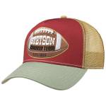 Stetson Cappellino Trucker College Football Uomo - Curved Brim cap Berretto Baseball Snapback, con Visiera, Fodera, Fodera Estate/Inverno - Taglia Unica Rosso