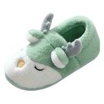 IQYU Pantofole da donna in peluche, pantofole invernali, in feltro, unisex, eleganti, comode e comode, Verde menta, 38 EU