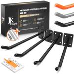 JK Trade® Set di 4 supporti da parete per pneumatici auto, con viti e tasselli, set di protezioni per cerchioni da parete, ganci per viti per pneumatici di auto, attrezzi da giardino, cerchi in lega,