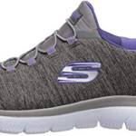 Skechers Women's Summits - Quick Getaway, Training, Charcoal/Purple, US W