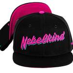 Nebelkind Cappello Snapback-cap Uomo Donna Miami Nero Rosa, Taglia Unica, Unisex, Cappellino da Baseball di Alta qualità, Taglia Regolabile, Stile Streetwear, Cappellino da Baseball, Retro