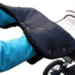 ByBUM - Proteggi-mani, scaldamani, manicotto con interno in pile, misura universale per passeggino, buggy, rimorchio per la bicicletta, Colore:Nero