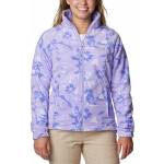 Columbia Benton Springs - Cerniera intera da donna, con stampa a molle, colore viola satinato/pop flora tonale, XXL