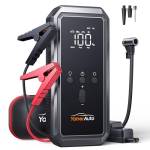 YaberAuto Avviatore Emergenza per Auto, 21800mAh Booster Avviamento Auto/Moto,12V Starter Batteria Auto (Fino a 9L Benzina e 8L Diesel) con Compressore 150PSI,Display,Torcia,160W DC e 2 Porte USB