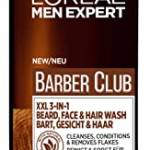 L'Oréal Men Expert Shampoo da barba 3 in 1 da uomo, per barba, viso e capelli, lenitivo per la cura della barba da uomo contro la forfora con olio di legno di cedro, Barber Club, 1 x 200 ml