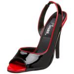 Pleaser SEDUCE-117 Blk-Red Pat UK 2 (EU 35)