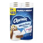 Charmin Carta igienica ultra morbida al tatto, 24 rotoli Mega Famiglia = 123 rotoli regolari