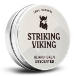 Striking Viking Balsamo per barba senza profumo di Viking – styling, rafforza e ammorbidisce la barba e i baffi – 100% naturale per la cura della barba con burro di karitè biologico, tea tree, argan e