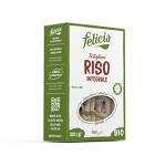 Felicia, Tortiglioni di Riso Integrale, Pasta Ricca di Fibre e di Proteine e Nutrienti Utili al Buon Funzionamento dell'Organismo, Bio, Vegan, Confezione da 340 g