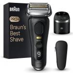 Braun Series 9 PRO +, Rasoio Elettrico Barba, Rifinitore di precisione, Custodia Viaggio, Lame Flessibili, Stazione SmartCare, Uso a Secco o Sotto Acqua, Batteria Litio Ion, Idea Regalo, 9560cc Nero