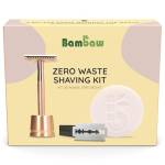 Bambaw Kit Rasatura per Donne - Rasoio di Sicurezza con Supporto per Rasoio, 10 Lamette Rasoio Sicurezza e Sapone da Barba all’Albicocca, Set Regalo Donna, Kit Ecosostenibile