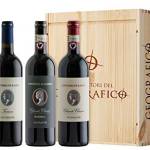 Cassetta da 3 bottiglie: Chianti Classico DOCG, Chianti Classico DOCG Riserva e Toscana IGT Contessa di Radda Geografico 3 bottiglie da 0,75 L, Cassetta di legno