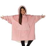 THE COMFY Original JR | Originale Coperta indossabile Oversize in Sherpa per Bambini, Vista su Shark Tank, Taglia Unica, Rosa