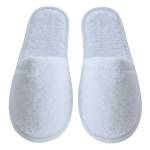 Arus Ciabatte da Bagno in Cotone Mocassino, Bianco, 6-9.5 Wide Women/6-9.5 Wide Men