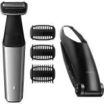 Philips Bodygroom Series 5000 Con Inserto Per La Rimozione Dei Peli Della Schiena, Nero Argento