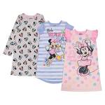 Disney Frozen Minnie Princess 3 Pack Nightgown, Girls Rule 2, 6