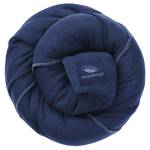 manduca Sling > Navy < Fascia portabebè elastica con certificato GOTS, 100% cotone biologico, marsupio per neonati e bambini dalla nascita (3,5-15kg), blu marino