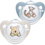 Nuk Nuk Ciuccio Happy Days | 0-6 Mesi | Succhietti In Silicone Senza Bpa | Disney Winnie The Pooh | Blu (Bambino) | 2 Pezzi - 56 g