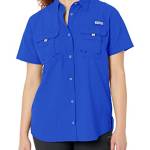 Columbia Womens Bahama Short Sleeve Camicia, Tanzanite, XS Donna