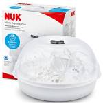 NUK Micro Express Plus sterilizzatore biberon per microonde | Sterilizza fino a 4 biberon e accessori in 4 minuti | Compatibile con gran parte dei microonde | Pinze per rimozione igienica