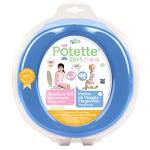 Potette 2in1 Blu, Vasino da Viaggio e Riduttore WC - include 3 ricambi