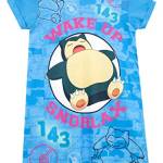 Pokemon Camicia da Notte delle Ragazze Snorlax Si Illuminano al Buio Multicolore 11-12 Anni