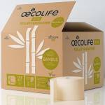 oecolife - Scatola di carta igienica in bambù, 3 strati, 27 rotoli da 250 fogli, confezione grande, super morbida, senza plastica, vegana, carta igienica sostenibile