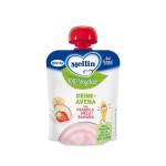 MELLIN Merenda 100% Vegetale, Pouch Avena, gusto Mela Fragola e Banana 90g, Senza Zuccheri Aggiunti - 6 Confezioni da 90g