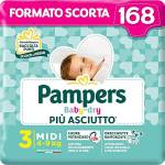 Pampers Baby Dry Midi, 168 Pannolini, Taglia 3 (4-9 kg)