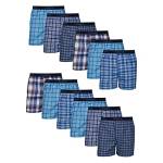 Hanes Boxer Senza Etichetta con Cintura Comfort Flessibile, Diverse Disponibili Pantaloncino, Misto-Confezione da 12, M (Pacco Uomo