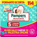 Pampers Baby Dry Mutandino & Fit Prime Junior, 114 Pannolini, Taglia 5 (12-18 Kg)