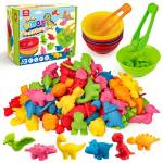 Coogam Conteggio dinosauro Sorting Giocattoli Set di Matching Colore Classificazione Gioco Montessori Competenze motorie Abilità Prescolare Educativo Montessori Giocattoli Educativi per 3 4 5 Anni