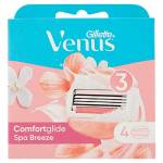 Gillette Venus Comfortglide Breeze Lamette di Ricambio per Rasoio Donna, Confezione da 4 Ricambi con 3 Lame, Design Performante, Pelle Protetta, idea regalo