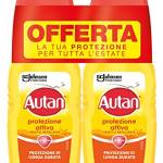 Autan Protezione Attiva Vapo Bipacco, Spray Antizanzare Comuni e Tigre, Insetto Repellente, Protezione di Lunga Durata, Confezione da 2 x 100 ml