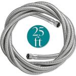 Tubo dell'acqua per frigorifero intrecciato per macchina del ghiaccio - 25 'Pex linee di approvvigionamento idrico tubo per scatola di uscita frigorifero con raccordo 1/4 Comp