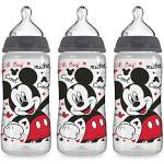 NUK Disney Mickey Mouse 300ml Orthodontic Bottle, 3-Pack, Med Flow, Silicone