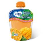 Mellin, Pouch Merenda Frutta 100% Mango E Arancia Con Carota - 6 Confezioni Da 90 Gr