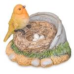 Pelle & Sol Robin Birds on Nest with Eggs Garden Ornaments Decoration - Realizzato in PolyResin