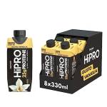 HiPRO Drink 25g di PROTEINE,Bevanda Proteica al gusto Vaniglia, Senza Lattosio Senza Grassi e Senza Zuccheri Aggiunti (8 confezioni x 330ml)