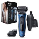 Braun Series 6 Rasoio Elettrico Barba, Con Testina E Lame Flessibili, Custodia Da Viaggio, Accessorio Regolabarba Incluso, Stazione Di Pulizia SmartCare, Idea Regalo, 61-B7500cc Blu