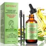 Olio di Rosmarino per Capelli,60ml Olio Rosmarino Capelli Crescita 100% Puro Biologico Olio Essenziale Rosmarino per Capelli Adatto per L'aromaterapia, Il Massaggio e La Diffusione di Aromi