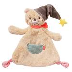 Fehn 060157 - Doudou grande | Fazzoletto in tessuto con testa di peluche da afferrare, sentirsi e innamorare, per neonati e bambini a partire da 0 mesi, orso, Bruno