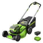 Greenworks Pro 60V 46 cm Brushless Bashless Lortower, altezza di taglio 25-85 mm, manico pieghevole, con sacchetto da 55 litri (con batteria e caricabatterie da 4ah)