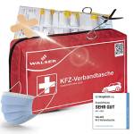 WALSER Borsa di primo soccorso per auto, kit di primo soccorso per auto, set di emergenza per auto, borsa di primo soccorso DIN 13164:2022, rosso 44283