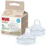 NUK Per beccucci di ricambio Nature Sippy Cup | 6-18 mesi | a prova di perdite, anti-coliche, senza BPA, 2 pezzi