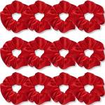 IVARYSS Scrunchies, elastici in velluto di alta qualità, elastici spessi in tinta unita, accessori per capelli per donne e ragazze, confezione da 12