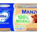 Mellin Omogeneizzato di Manzo 100% Naturale, 12 vasetti da 80 gr