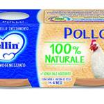 Mellin Omogeneizzato di Pollo 100% Naturale, Confezione da 12 pezzi da 80 gr