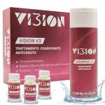 VI3ION V3 Fiale Anticaduta Capelli Donna, Trattamento Anti-Caduta Fiale + Shampoo, Clinicamente Testato, Crescita dei Capelli e Rafforzamento, Uomo & Donna, Made in Italy