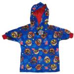 Paw Patrol Deluxe Oodie/Coperta oversize con cappuccio per ragazzi, vestaglia in pile, 18 m-5 anni, Blu, 3-4 Anni